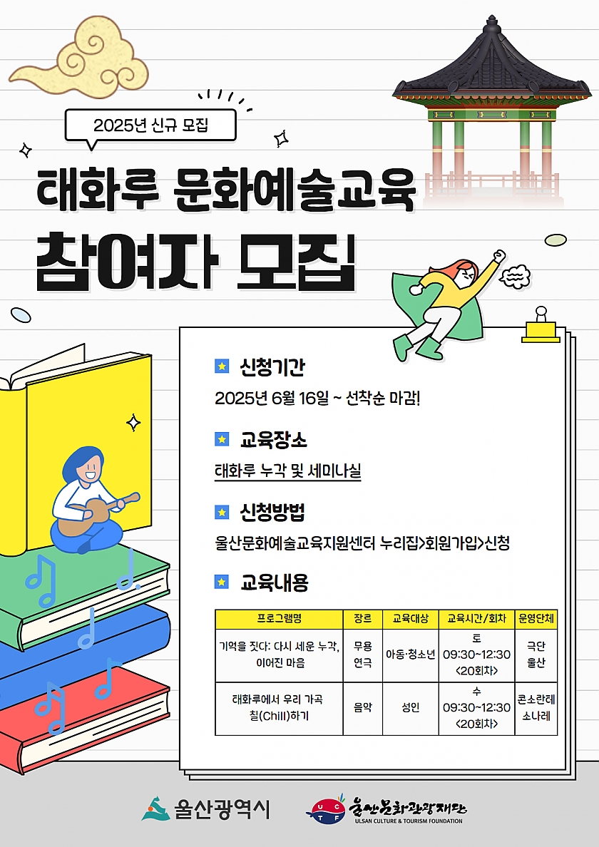 2025 태화루 문화예술교육 참여자 모집